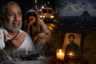 Five-hour wait for help as Karachi man killed, wife left bleeding
