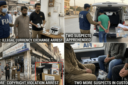 FIA Arrests Four in Lahore Over Illegal Currency Exchange and Copyright Violations