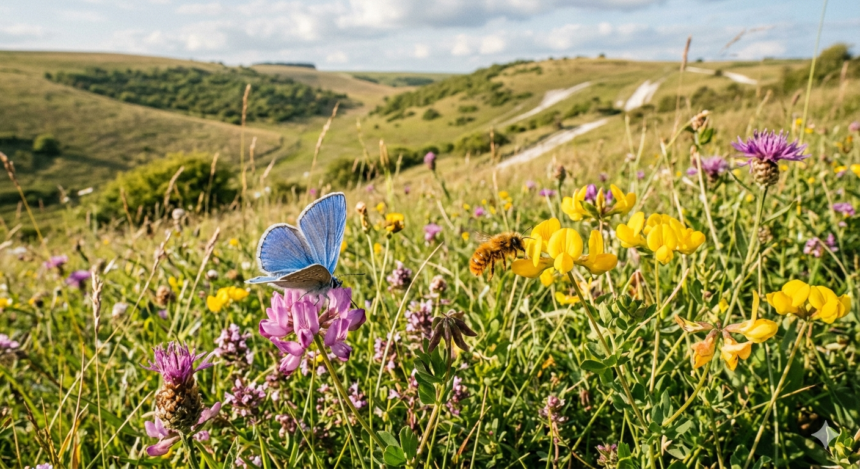 Conservationists push for chalk grassland restoration to save rare insects