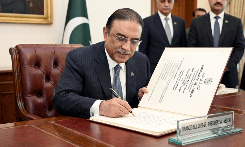 President Zardari Gives Assent to Finance Bill, Approves Rs18.8 Trillion Budget for FY2026-27