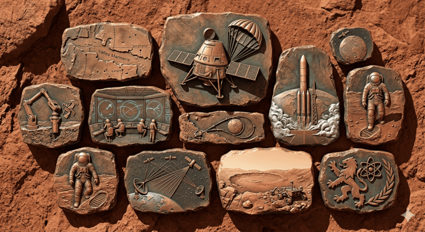 Beagle 2’s final resting place on Mars marked by 13 plaques