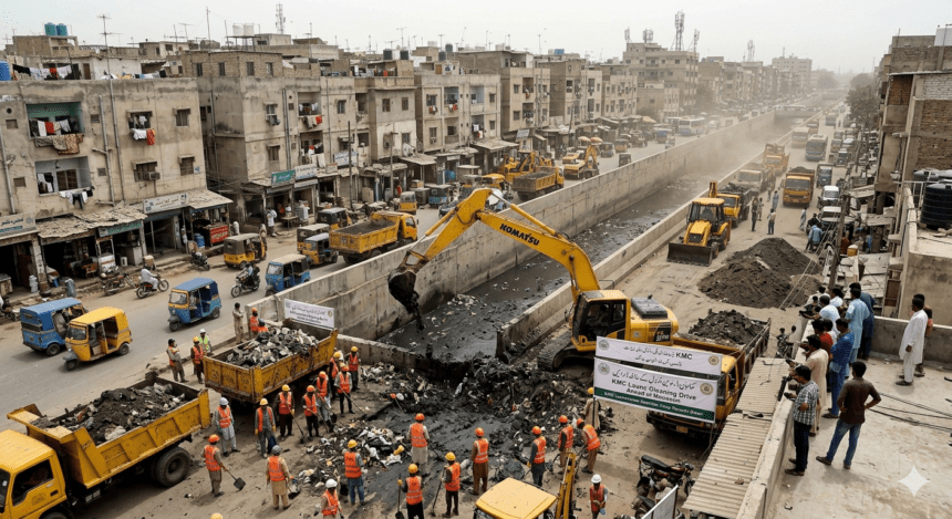 Karachi: KMC Launches Major Drain Cleaning Drive Ahead of Monsoon