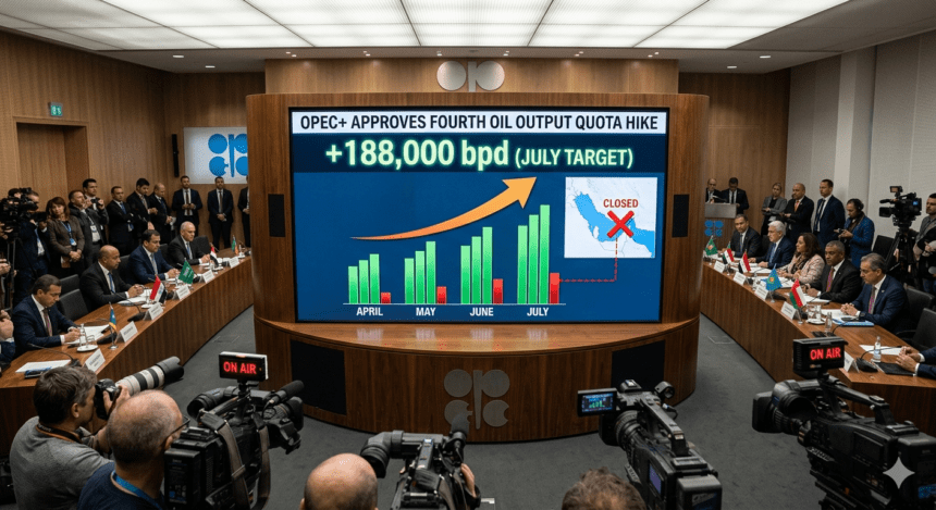 OPEC+ Approves Fourth Oil Output Increase Since Hormuz Closure