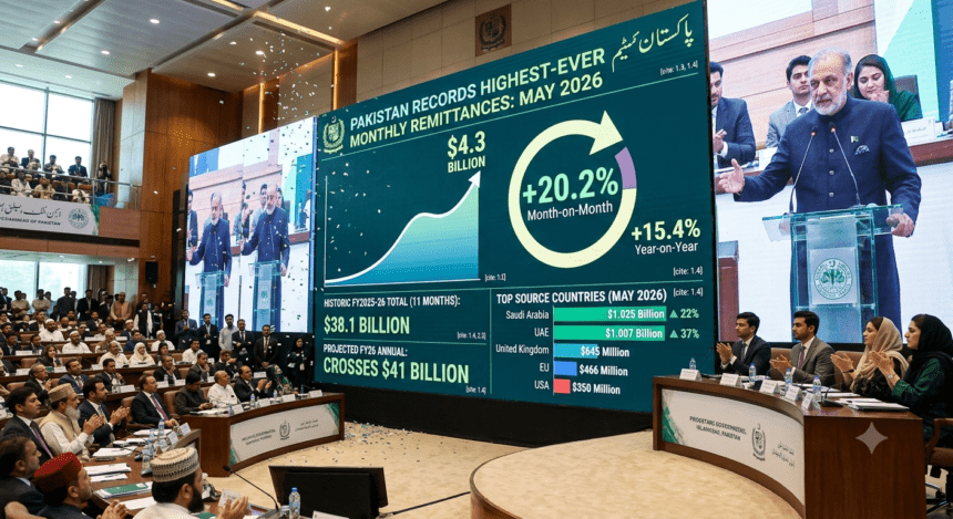 Pakistan Records Highest-Ever Monthly Remittances of $4.3 Billion in May