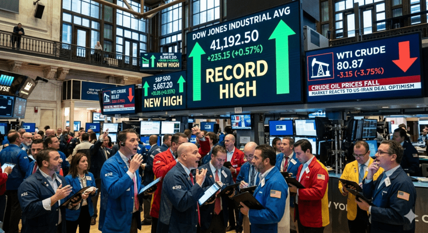 Oil Prices Fall as Dow Hits Record High on US-Iran Deal Optimism
