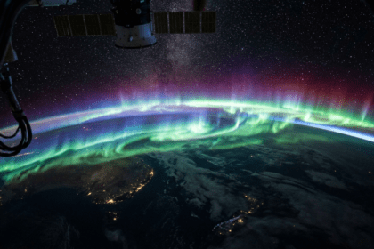 Southern Lights Time-lapse Filmed from Space