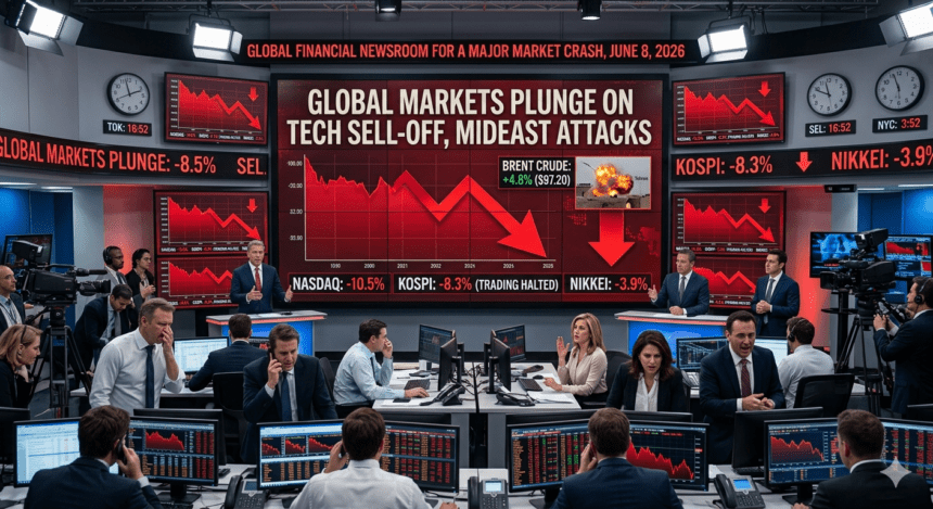 Global Stock Markets Decline Amid Tech Sell-Off and Rising Middle East Tensions