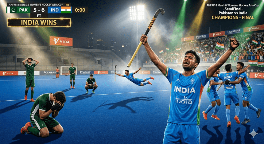 U18 Hockey Asia Cup: India Edge Pakistan 5-3 in Thrilling Semi-Final to Secure Place in Final
