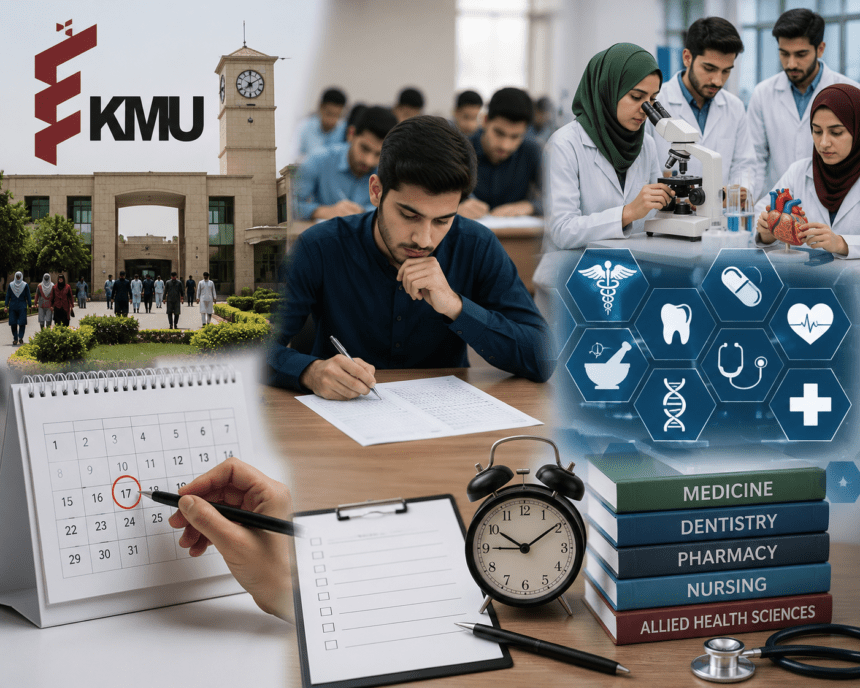 KMU Announces Admission Test Schedule for Undergraduate Health Sciences Programs