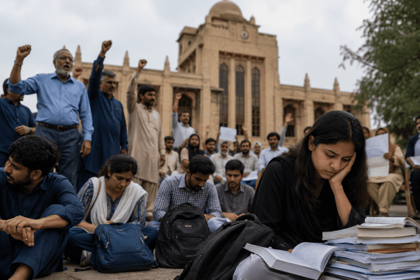 Karachi University Exam Crisis Deepens Amid Teachers’ Protest Over Unpaid Dues