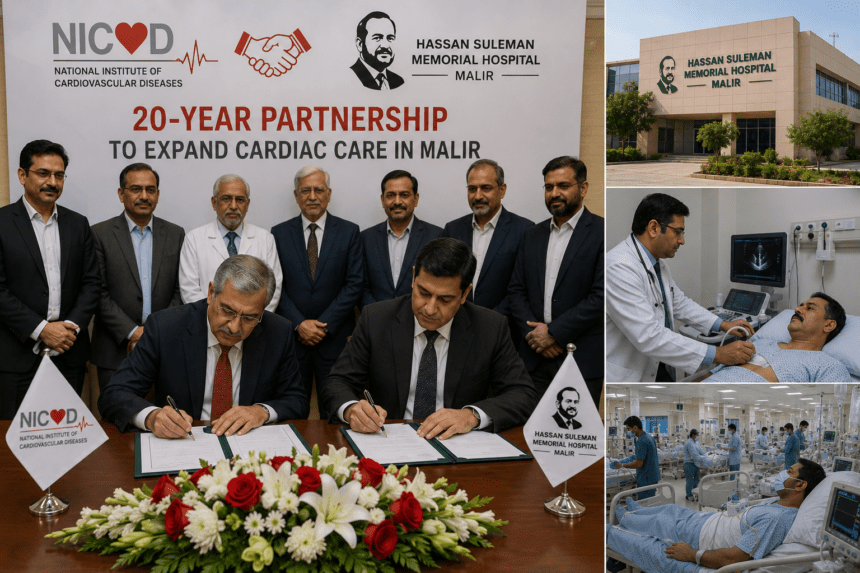 NICVD, Hassan Suleman Memorial Hospital Sign 20-Year Partnership to Expand Cardiac Care in Malir