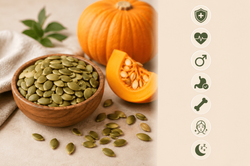 PUMPKIN SEEDS (DAILY EATING) – BENEFITS & FACTS YOU SHOULD KNOW