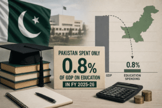 Pakistan Allocated Only 0.8% of GDP to Education in FY 2025-26