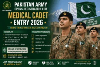 Pakistan Army Opens Registration for Medical Cadet Entry 2026