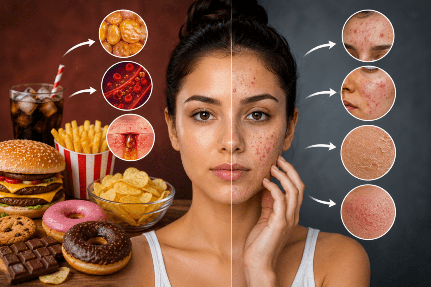 The Relationship Between Junk Food and Skin Problems