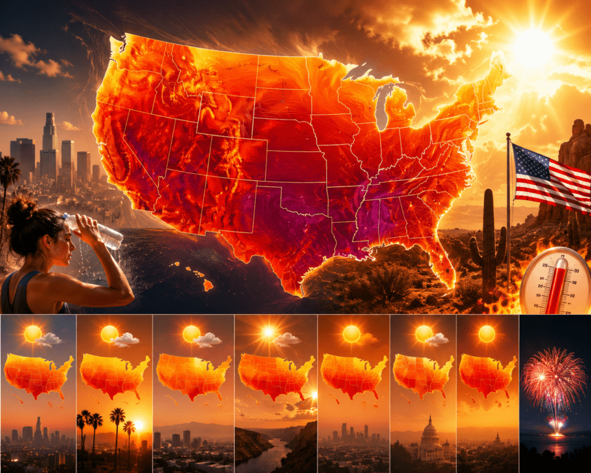 Record-Breaking Heat Grips U.S. Ahead of July 4 Holiday
