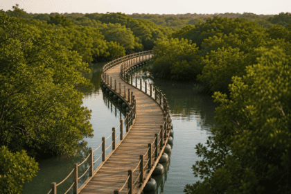 Floating Bridge Opens Deep Into Mangrove Wilderness