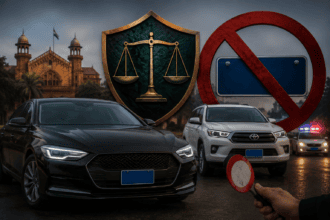Sindh government cracks down on illegal use of official number plates