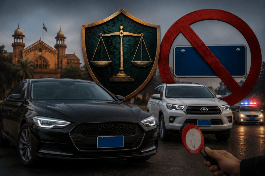 Sindh government cracks down on illegal use of official number plates