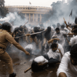 Police clash with protesters as 'Cockroach Janta Party' attempts parliament march