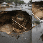 Lahore’s Rs. 2 Billion Khayaban-e-Firdousi Road Caves In After First Rain