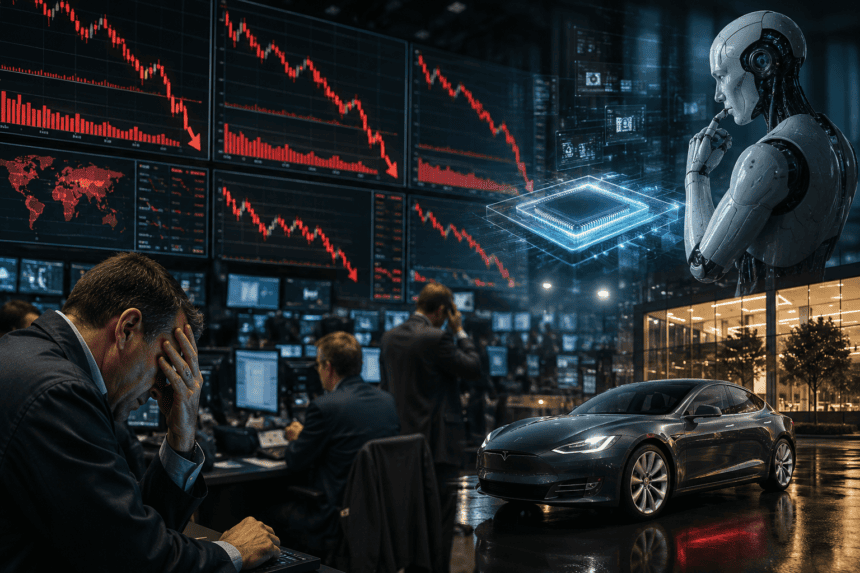 Google and Tesla shares plunge as AI spending rattles markets