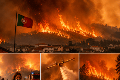 Wildfires tear through central Portugal as heat and winds fuel chaos