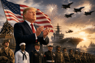 Trump marks 250 years of U.S. military, touts 'unmatched' strength