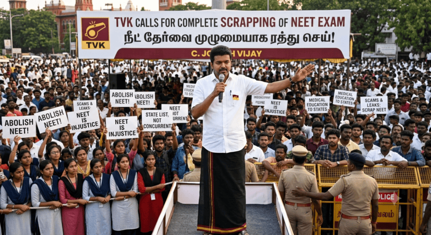 C. Joseph Vijay Intervenes in NEET Protest, Calls for Complete Scrapping of Exam