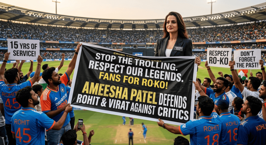 Ameesha Patel Defends Rohit Sharma and Virat Kohli Against Critics