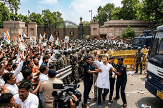 Rahul Gandhi detained outside PM Modi’s residence during protest