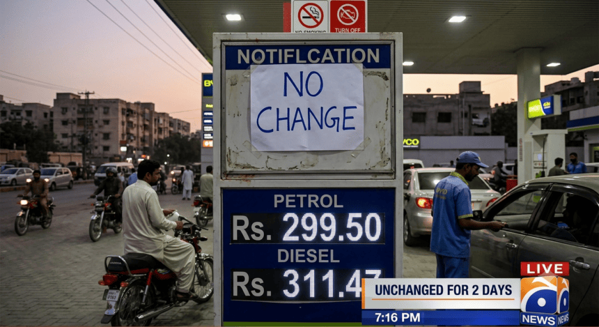Government Keeps Petrol, Diesel Prices Unchanged for Two Days