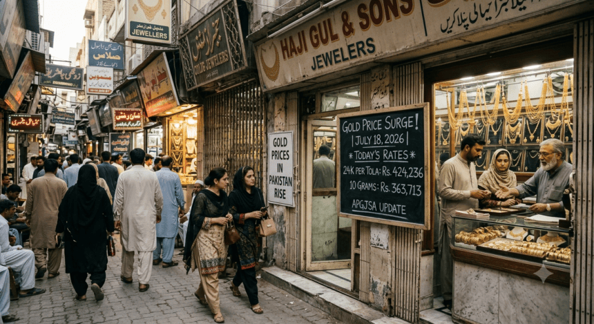 Gold Prices in Pakistan Rise on July 18, 2026