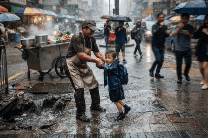Street Vendor Saves Toddler from Deep Water-Filled Pit in Dramatic Rescue