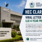 HEC Clarifies Viral Letter About LLB 4-Year Program
