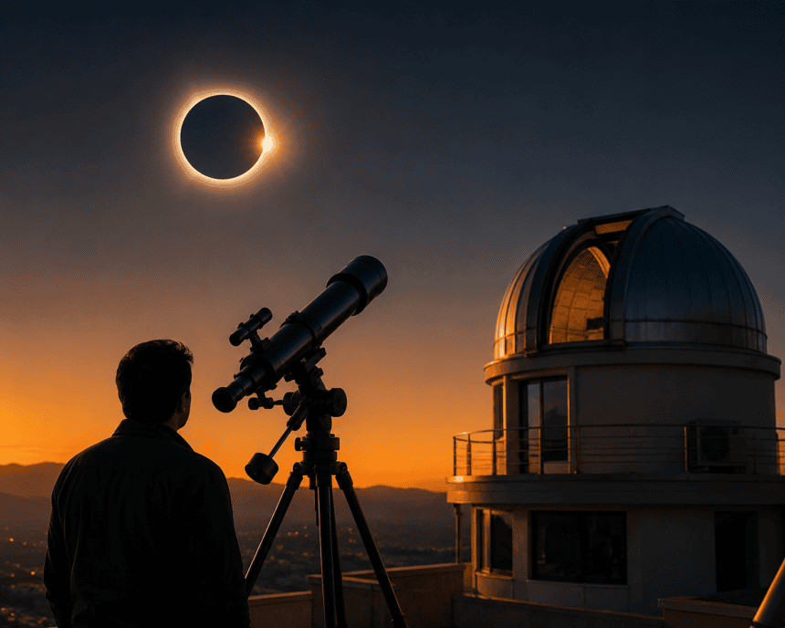 Amateur Astronomer Captures Stunning Solar Eclipse From Backyard Observatory