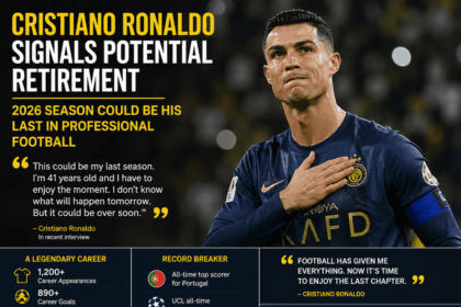 Cristiano Ronaldo hints at retirement, eyeing 2026 World Cup finale