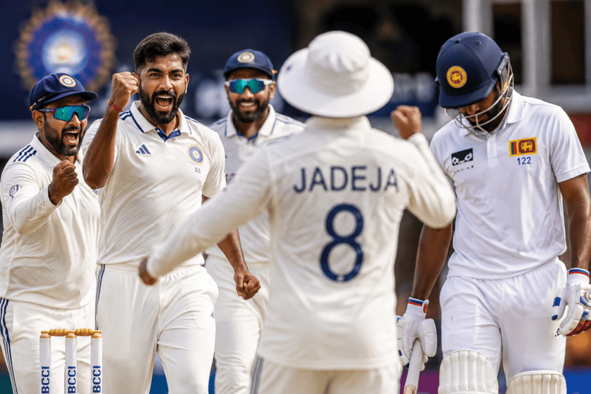 India on the brink of victory in first Test against Sri Lanka