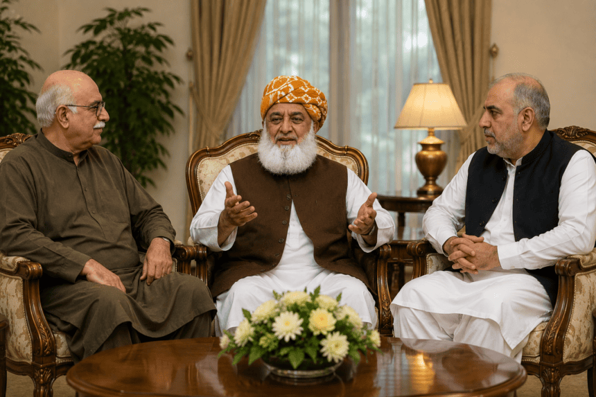 Fazlur Rehman signals opposition alliance after talks with Achakzai, Qaiser