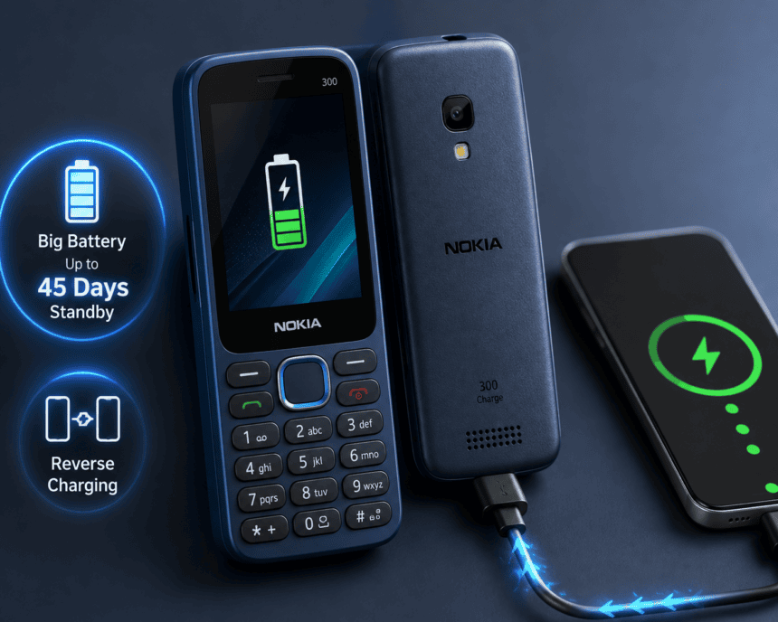 Nokia 300 Charge: HMD Global Targets Power Users with Massive Battery