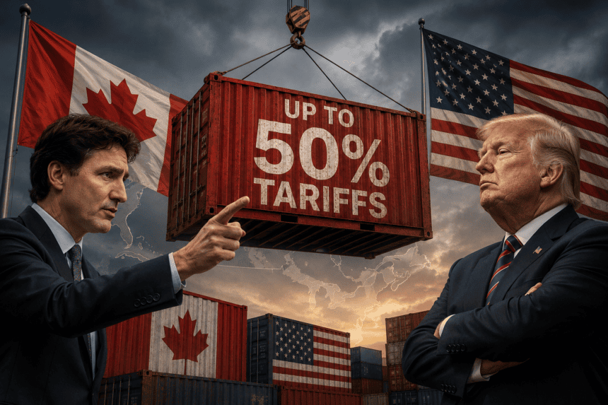 Canada Readies Retaliatory Tariffs of Up to 50% Against U.S. Imports