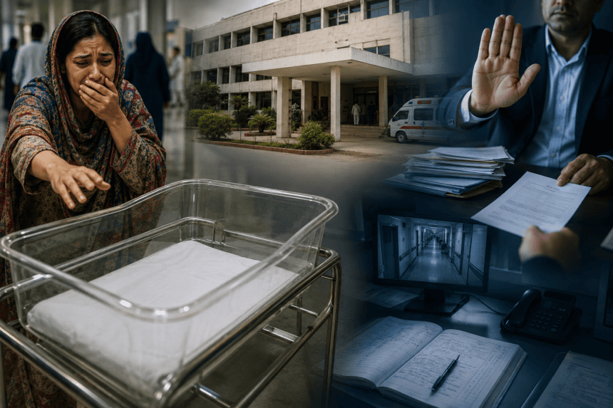 Family claims newborn stolen from Karachi hospital; management denies birth