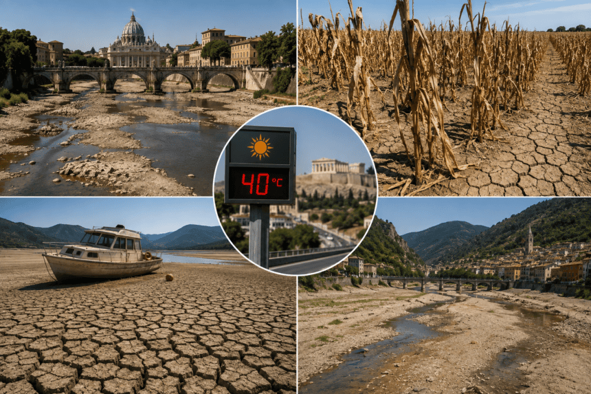 Europe’s Historic Drought Leaves Rivers Bare and Crops Shriveled