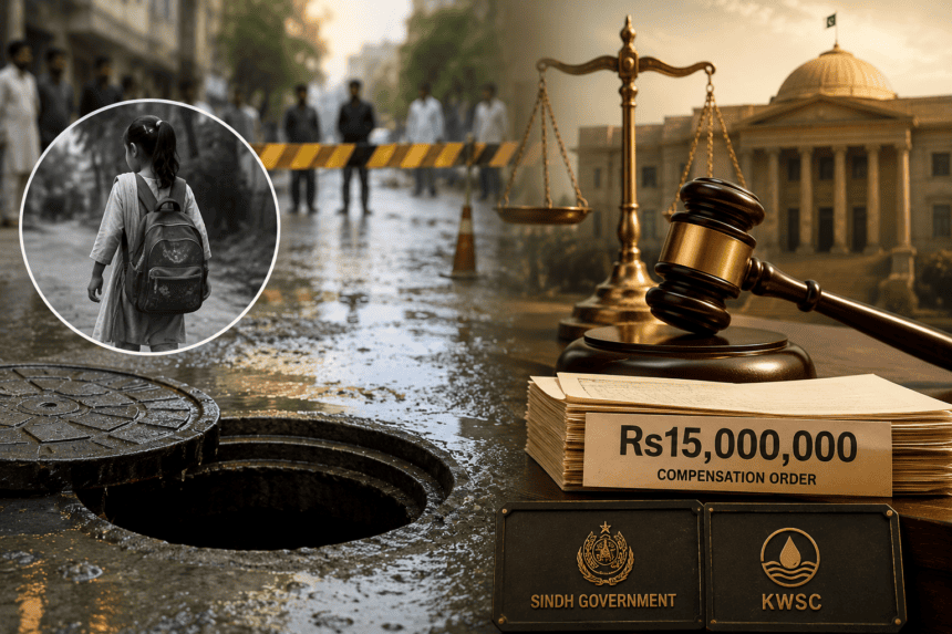 Sindh High Court orders Rs15m compensation for girl’s death in open manhole