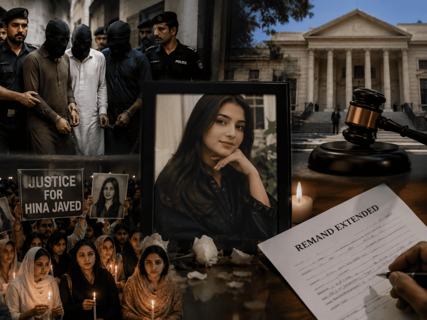 Court extends remand of suspects in Hina Javed murder case