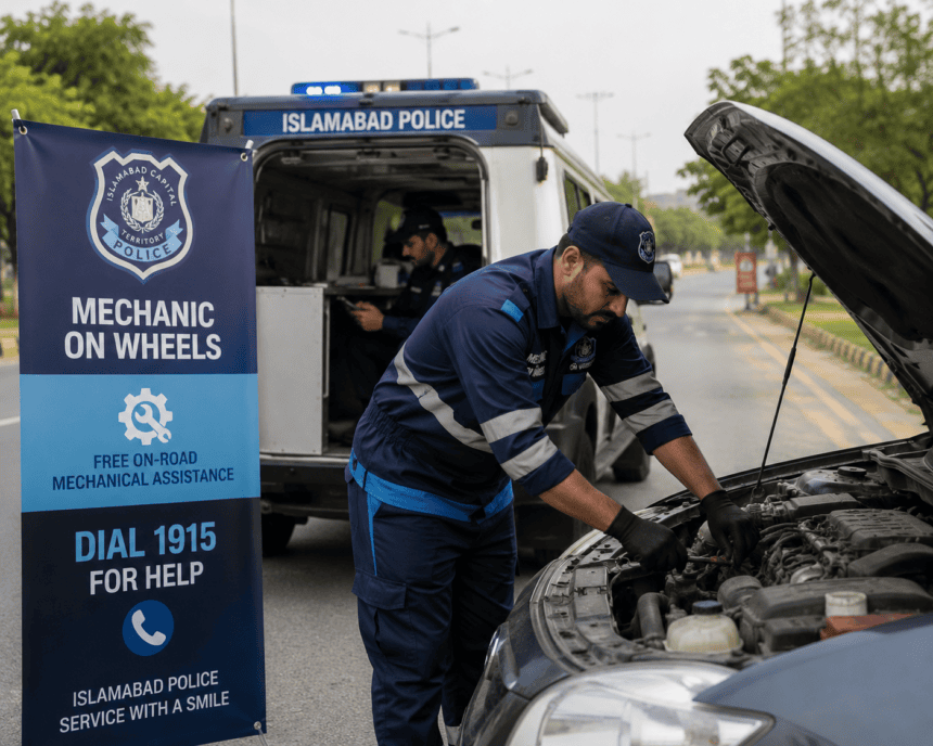 Islamabad Police launch ‘Mechanic on Wheels’ service via 1915 helpline