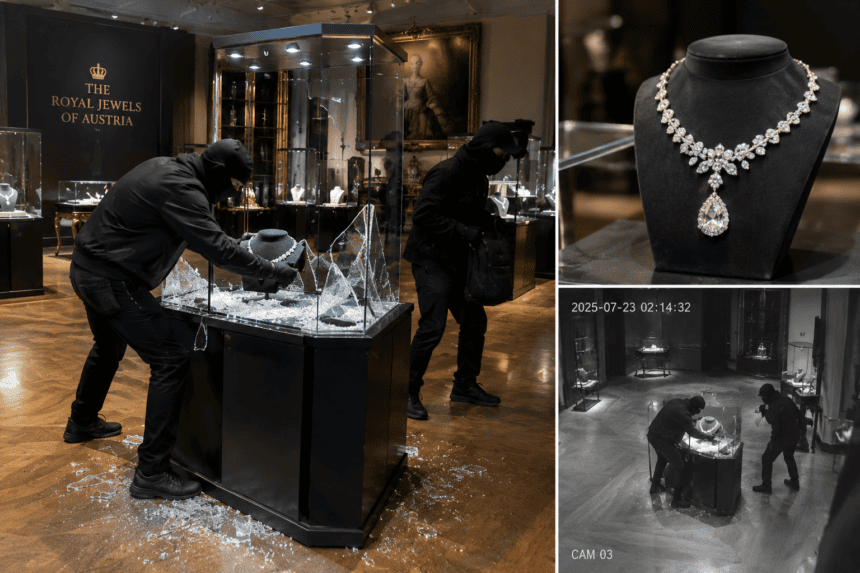 Thieves Smash Museum Case for Diamond Necklace Worth Millions in Vienna