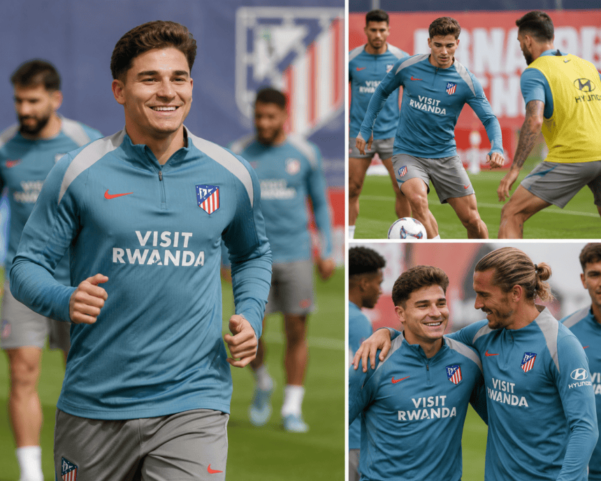 Julian Alvarez Returns to Atletico Training After Illness