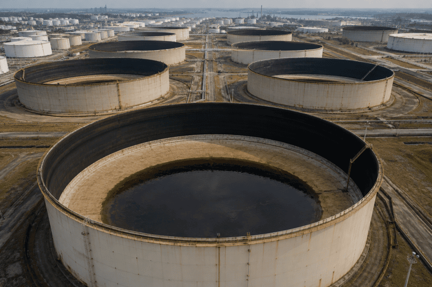 Empty Storage Tanks Signal Growing Pressure on Global Oil Reserves