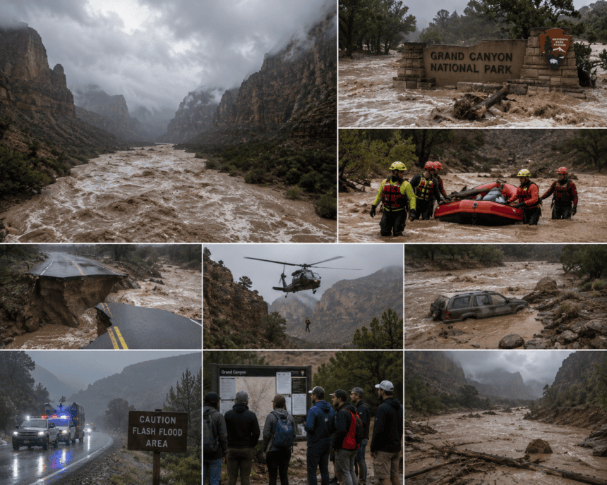 Grand Canyon flash flood leaves two dead, search for missing continues